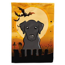 Load image into Gallery viewer, Halloween Black Labrador Flag Canvas House Size BB1793CHF