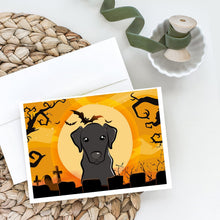 Load image into Gallery viewer, Halloween Black Labrador Greeting Cards -  Blank Note Cards – 8-Pack of Artist-Designed Cards with Envelopes