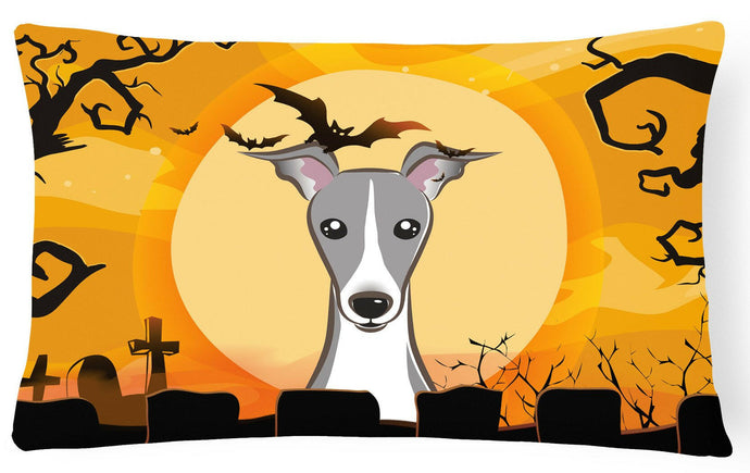 Halloween Italian Greyhound Fabric Decorative Pillow BB1794PW1216