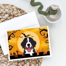 Load image into Gallery viewer, Halloween Bernese Mountain Dog Greeting Cards -  Blank Note Cards – 8-Pack of Artist-Designed Cards with Envelopes