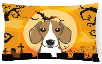 Halloween Beagle Fabric Decorative Pillow BB1797PW1216