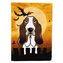 Load image into Gallery viewer, Halloween Basset Hound Flag Canvas House Size BB1801CHF