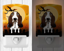 Load image into Gallery viewer, Halloween Basset Hound Ceramic Night Light BB1801CNL