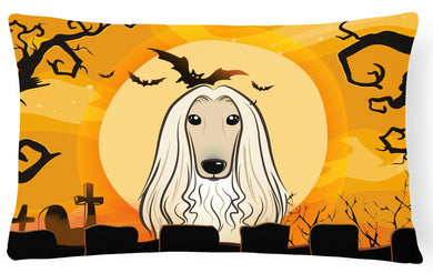 Halloween Afghan Hound Fabric Decorative Pillow BB1802PW1216