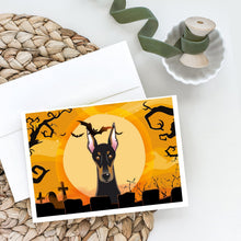 Load image into Gallery viewer, Halloween Doberman Greeting Cards -  Blank Note Cards – 8-Pack of Artist-Designed Cards with Envelopes