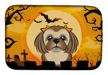Load image into Gallery viewer, Halloween Chocolate Brown Shih Tzu Dish Drying Mat – Absorbent, Artistic Kitchen Essentials BB1807DDM
