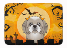 Load image into Gallery viewer, Halloween Gray Silver Shih Tzu Machine Washable Memory Foam Mat BB1808RUG