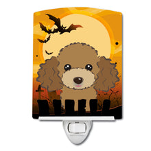 Load image into Gallery viewer, Halloween Chocolate Brown Poodle Ceramic Night Light BB1814CNL