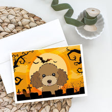 Load image into Gallery viewer, Halloween Chocolate Brown Poodle Greeting Cards -  Blank Note Cards – 8-Pack of Artist-Designed Cards with Envelopes