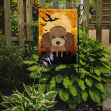 Load image into Gallery viewer, Halloween Chocolate Brown Poodle Garden Flag – Decorative Outdoor Yard Flag BB1814GF