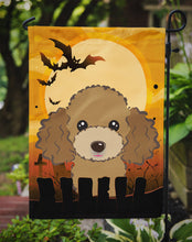 Load image into Gallery viewer, Halloween Chocolate Brown Poodle Garden Flag – Decorative Outdoor Yard Flag BB1814GF