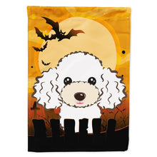 Load image into Gallery viewer, Halloween White Poodle Flag Canvas House Size BB1815CHF