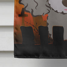 Load image into Gallery viewer, Halloween Silver Gray Poodle Flag Canvas House Size BB1817CHF
