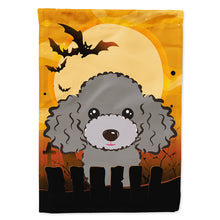 Load image into Gallery viewer, Halloween Silver Gray Poodle Flag Canvas House Size BB1817CHF