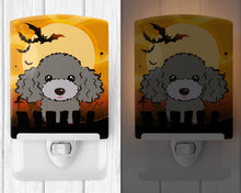 Load image into Gallery viewer, Halloween Silver Gray Poodle Ceramic Night Light BB1817CNL