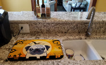 Load image into Gallery viewer, Halloween Fawn Pug Dish Drying Mat – Absorbent, Artistic Kitchen Essentials BB1820DDM