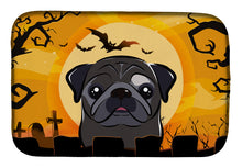 Load image into Gallery viewer, Halloween Black Pug Dish Drying Mat – Absorbent, Artistic Kitchen Essentials BB1821DDM