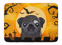 Load image into Gallery viewer, Halloween Black Pug Machine Washable Memory Foam Mat BB1821RUG