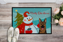 Load image into Gallery viewer, Snowman with German Shepherd Doormat - 24x36 Decorative Floor Mat – Indoor/Outdoor Rug with Artistic Flair BB1831JMAT