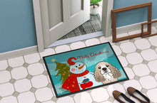 Load image into Gallery viewer, Snowman with Cocker Spaniel Doormat - 24x36 Decorative Floor Mat – Indoor/Outdoor Rug with Artistic Flair BB1836JMAT