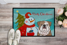 Load image into Gallery viewer, Snowman with English Bulldog  Doormat - 24x36 Decorative Floor Mat – Indoor/Outdoor Rug with Artistic Flair BB1839JMAT
