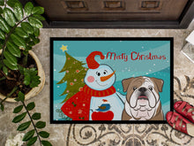 Load image into Gallery viewer, Snowman with English Bulldog  Doormat - 24x36 Decorative Floor Mat – Indoor/Outdoor Rug with Artistic Flair BB1839JMAT