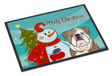 Load image into Gallery viewer, Snowman with English Bulldog  Doormat - 24x36 Decorative Floor Mat – Indoor/Outdoor Rug with Artistic Flair BB1839JMAT