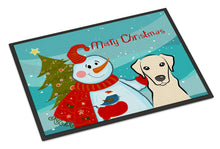Load image into Gallery viewer, Snowman with Yellow Labrador Doormat - 24x36 Decorative Floor Mat – Indoor/Outdoor Rug with Artistic Flair BB1842JMAT