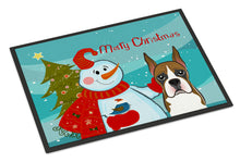 Load image into Gallery viewer, Snowman with Boxer Doormat - 24x36 Decorative Floor Mat – Indoor/Outdoor Rug with Artistic Flair BB1843JMAT