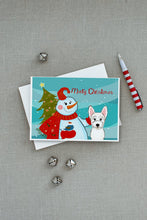 Load image into Gallery viewer, Snowman with Westie Greeting Cards -  Blank Note Cards – 8-Pack of Artist-Designed Cards with Envelopes