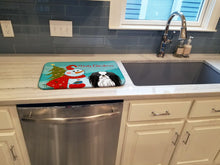 Load image into Gallery viewer, Snowman with Japanese Chin Dish Drying Mat – Absorbent, Artistic Kitchen Essentials BB1850DDM