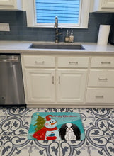 Load image into Gallery viewer, Snowman with Japanese Chin Machine Washable Memory Foam Mat BB1850RUG