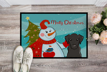 Load image into Gallery viewer, Snowman with Black Labrador Doormat - 24x36 Decorative Floor Mat – Indoor/Outdoor Rug with Artistic Flair BB1855JMAT