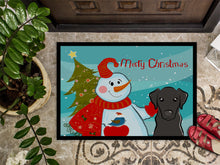 Load image into Gallery viewer, Snowman with Black Labrador Doormat - 24x36 Decorative Floor Mat – Indoor/Outdoor Rug with Artistic Flair BB1855JMAT