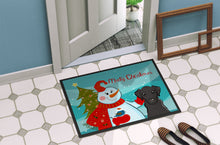 Load image into Gallery viewer, Snowman with Black Labrador Doormat - 24x36 Decorative Floor Mat – Indoor/Outdoor Rug with Artistic Flair BB1855JMAT