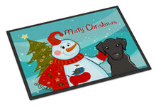 Load image into Gallery viewer, Snowman with Black Labrador Doormat - 24x36 Decorative Floor Mat – Indoor/Outdoor Rug with Artistic Flair BB1855JMAT
