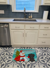 Load image into Gallery viewer, Snowman with Black Labrador Machine Washable Memory Foam Mat BB1855RUG