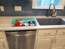 Load image into Gallery viewer, Snowman with Bernese Mountain Dog Dish Drying Mat – Absorbent, Artistic Kitchen Essentials BB1857DDM
