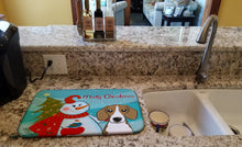 Load image into Gallery viewer, Snowman with Beagle Dish Drying Mat – Absorbent, Artistic Kitchen Essentials BB1859DDM