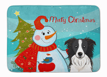 Load image into Gallery viewer, Snowman with Border Collie Machine Washable Memory Foam Mat BB1861RUG