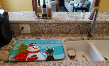 Load image into Gallery viewer, Snowman with Doberman Dish Drying Mat – Absorbent, Artistic Kitchen Essentials BB1865DDM