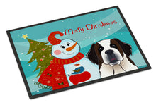 Load image into Gallery viewer, Snowman with Saint Bernard Doormat - 24x36 Decorative Floor Mat – Indoor/Outdoor Rug with Artistic Flair BB1866JMAT