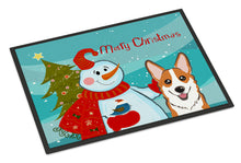 Load image into Gallery viewer, Snowman with Red Corgi Doormat - 24x36 Decorative Floor Mat – Indoor/Outdoor Rug with Artistic Flair BB1874JMAT