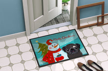 Load image into Gallery viewer, Snowman with Black Pug Doormat - 24x36 Decorative Floor Mat – Indoor/Outdoor Rug with Artistic Flair BB1883JMAT