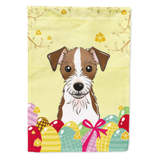 Load image into Gallery viewer, Jack Russell Terrier Easter Egg Hunt Flag Canvas House Size BB1884CHF
