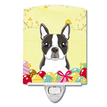 Load image into Gallery viewer, Boston Terrier Easter Egg Hunt Ceramic Night Light BB1885CNL