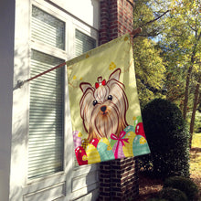 Load image into Gallery viewer, Yorkie Yorkshire Terrier Easter Egg Hunt Flag Canvas House Size BB1886CHF