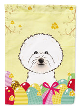 Load image into Gallery viewer, Bichon Frise Easter Egg Hunt Garden Flag - Outdoor Decorative Yard Flag BB1899GF