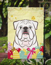 Load image into Gallery viewer, White English Bulldog  Easter Egg Hunt Garden Flag - Outdoor Decorative Yard Flag BB1902GF