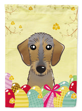 Load image into Gallery viewer, Wirehaired Dachshund Easter Egg Hunt Garden Flag - Outdoor Decorative Yard Flag BB1915GF